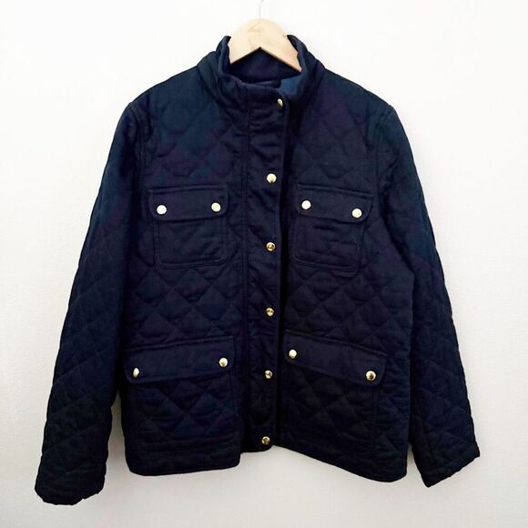 J. CREW MERCANTILE | Navy Blue Gold Field Jacket Quilted Pockets | Size XXL - Picture 5 of 12